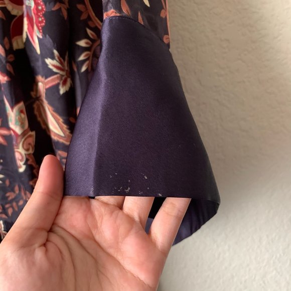 Rare Vintage VICTORIA'S SECRET Gold Label Satin Floral Kimono Robe - Picture 4 of 9